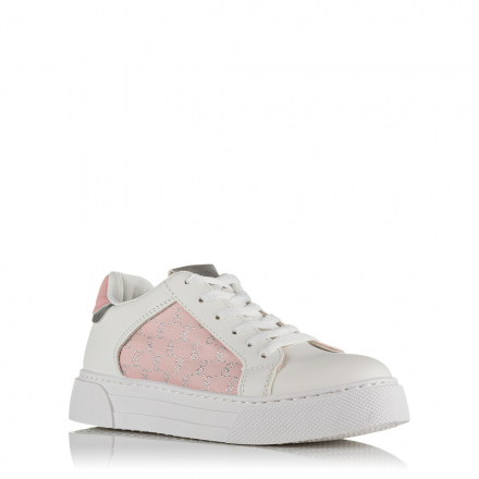 Dea Sneaker με κέντημα Λευκό/Ροζ 