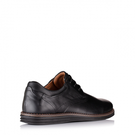 ANTONIO 190 Leather Δετό Ανδρικό  Black