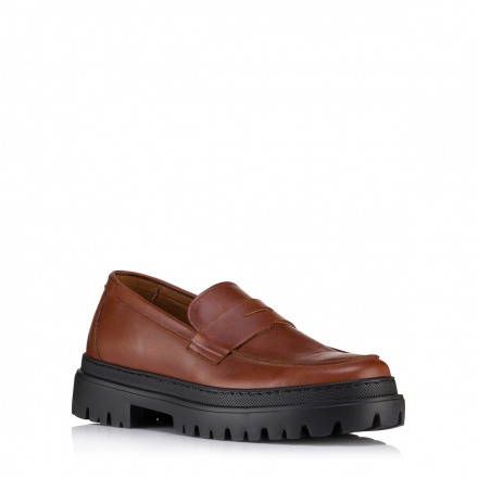 ANTONIO Leather Loafer  Καφέ (Κονιακ) 