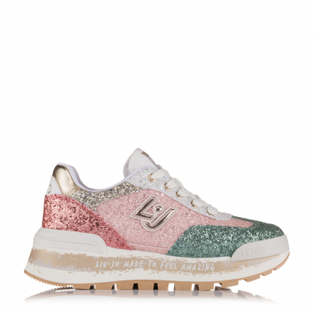 LIU JO BA4007 TX007 Sneaker with full glitter Multi Color