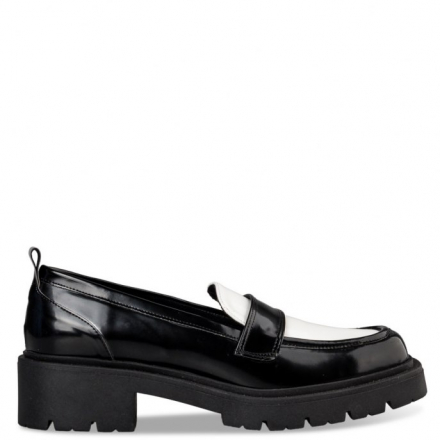 ENVIE SHOES E02-18140 CHUNKY LOAFERS Loafer  Μαύρο/Λευκό