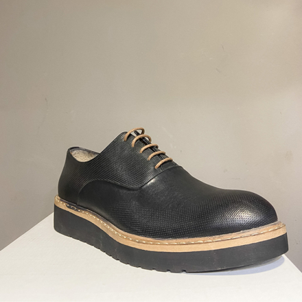 FENOMILANO Formal Leather Δετό Παπούτσι  Μαύρο 