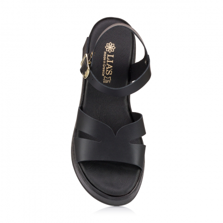 LIAS LS240 Leather Sandal  Μαύρο