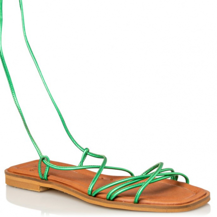 MAIRIBOO FOR ENVIE WIRED Flat Sandal Lace Up Πράσινο 