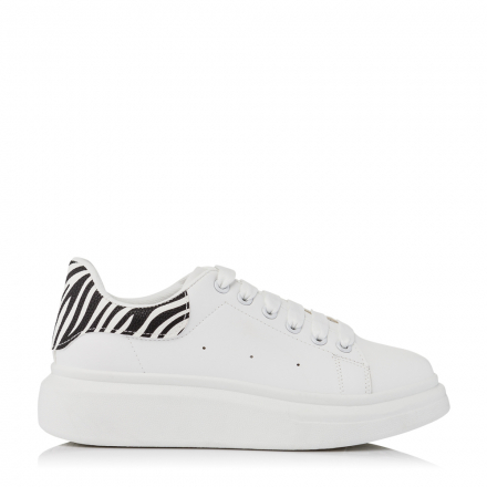 NO NAME RA38 Zebra Sneaker  Λευκό/Μαύρο