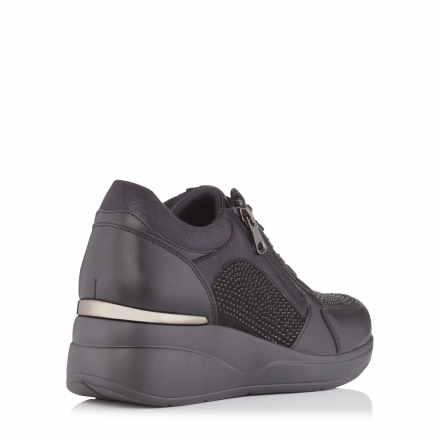 GAVI H2076-21 Meja Sneaker Platform Strass Μαύρο