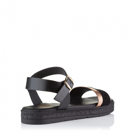 Tomas Oriana Sandal Flatform Unkle Strap Μαύρο 