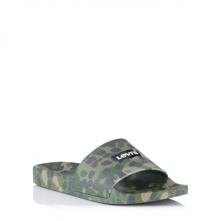 LEVIS 234217 Παντόφλα JUNE STAMP ARMY GREEN
