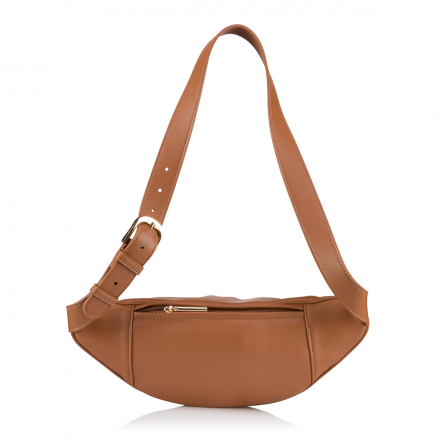 LIU JO AF4254E0538 Ecs M Bum Crossbody Τσαντάκι with logo Camel