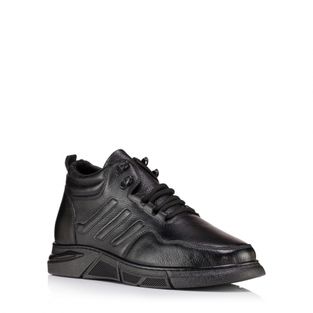 NEXT STEP SHOES 188 Leather Sneaker  Black