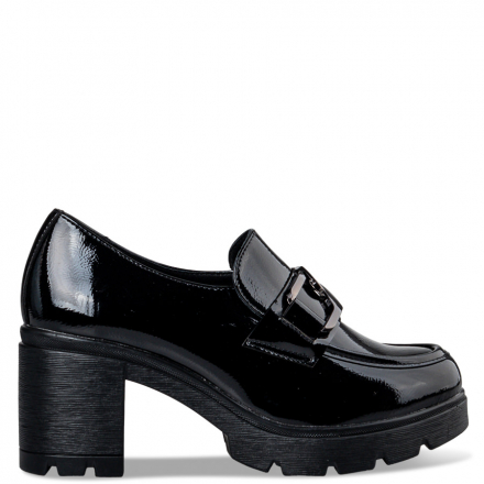 MISS NV V63-20160 PLATFORM HEEL LOAFERS Loafer  Black