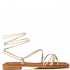 MAIRIBOO FOR ENVIE WIRED Flat Sandal Lace Up Πλατίνα 