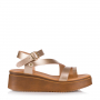 TOMAS Leather Sandal  Πλατίνα 