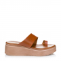 IOANNISshoes Leather Παντόφλα  Camel 