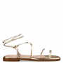 MAIRIBOO FOR ENVIE ALL THE WAY UP Flat Sandal  Gold 