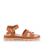 TOMAS Anthi Sandal Ankle Strap with H interest Κάμελ 