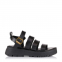 TOMAS 242 Leather Sandal  Μαύρο